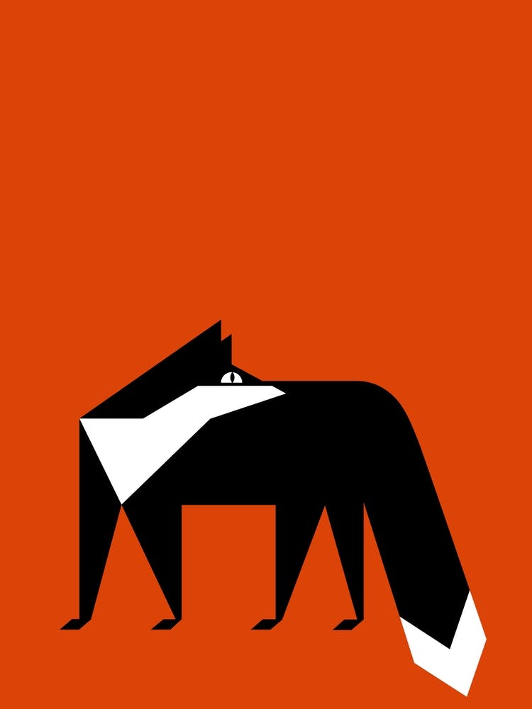 Abstract Fox Red