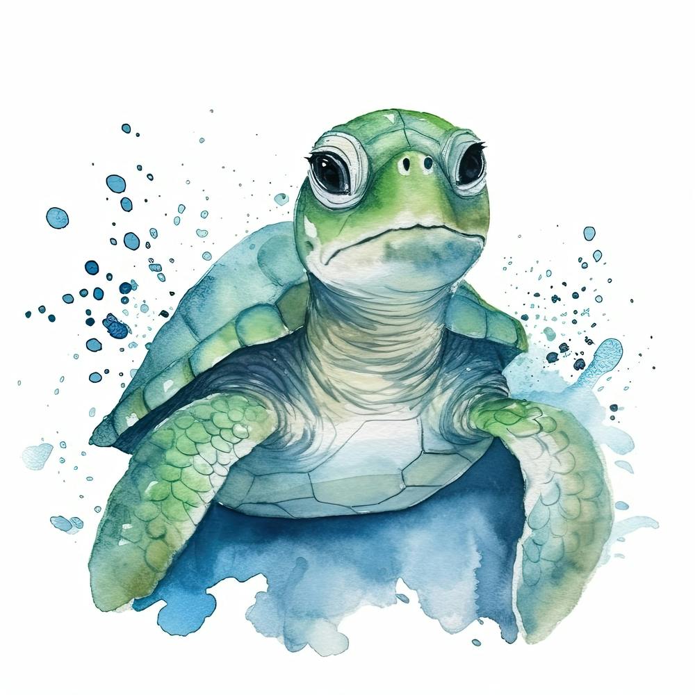 Baby Sea Turtle Watercolour 4
