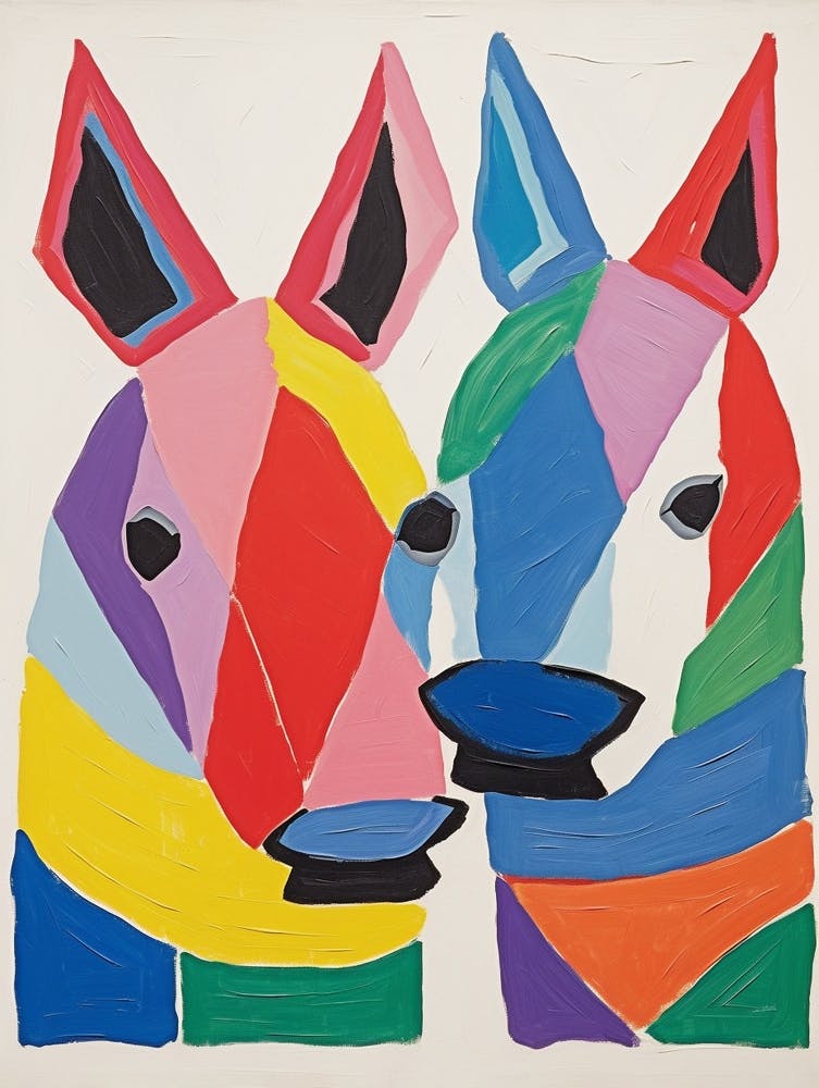 Colourful Kids Animal Art Rhinoceros 2