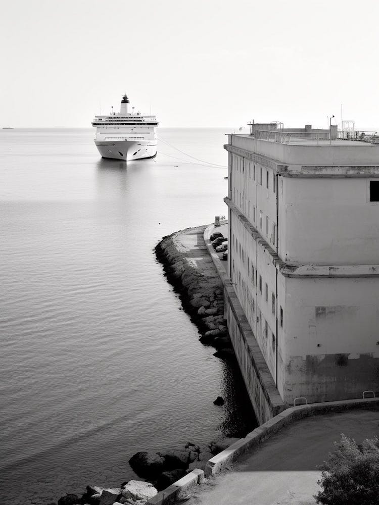 Civitavecchia, Italy, Black And White Photography 4