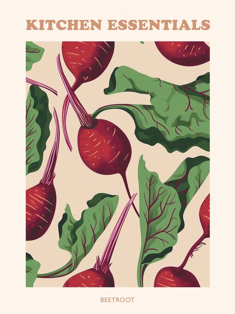 Beetroot Abstract Pattern Poster 1