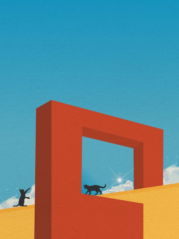 Minimal art Architecture Cat In The Sky