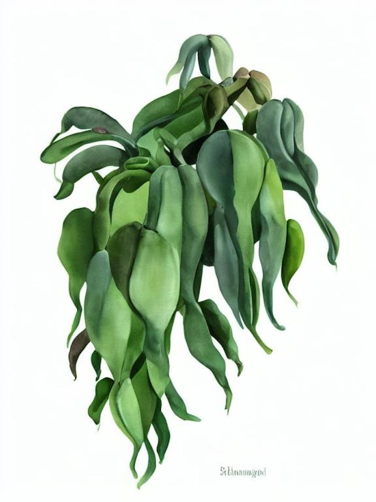 Thanksgiving Cactus (Schlumbergera Truncata) Watercolor