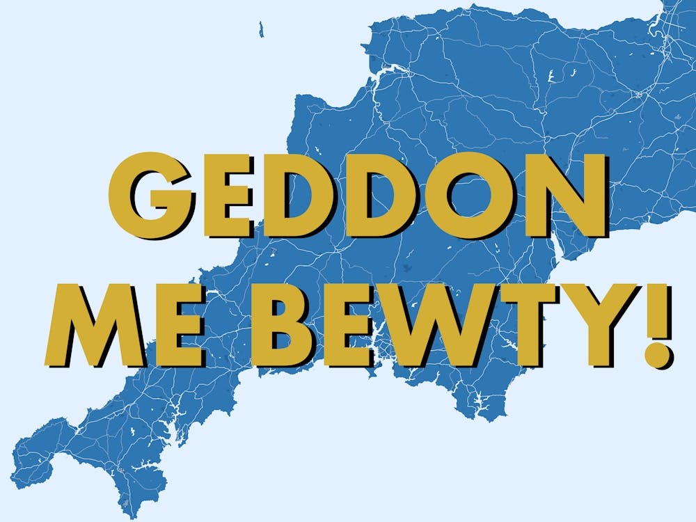 Geddon Me Bewty Cornwall Blue Map