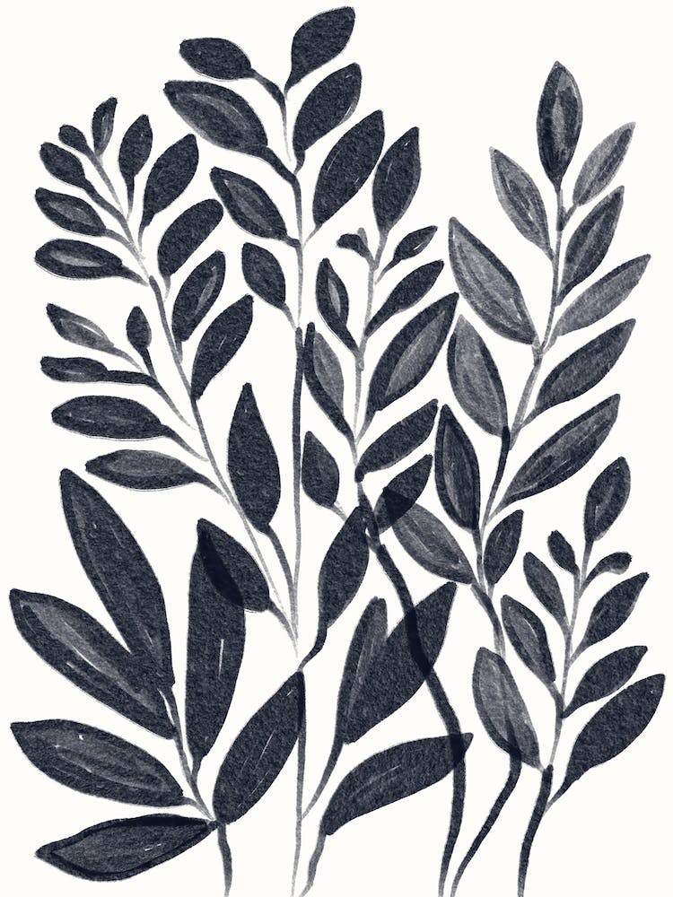 Minimal Abstract Art Plant 45