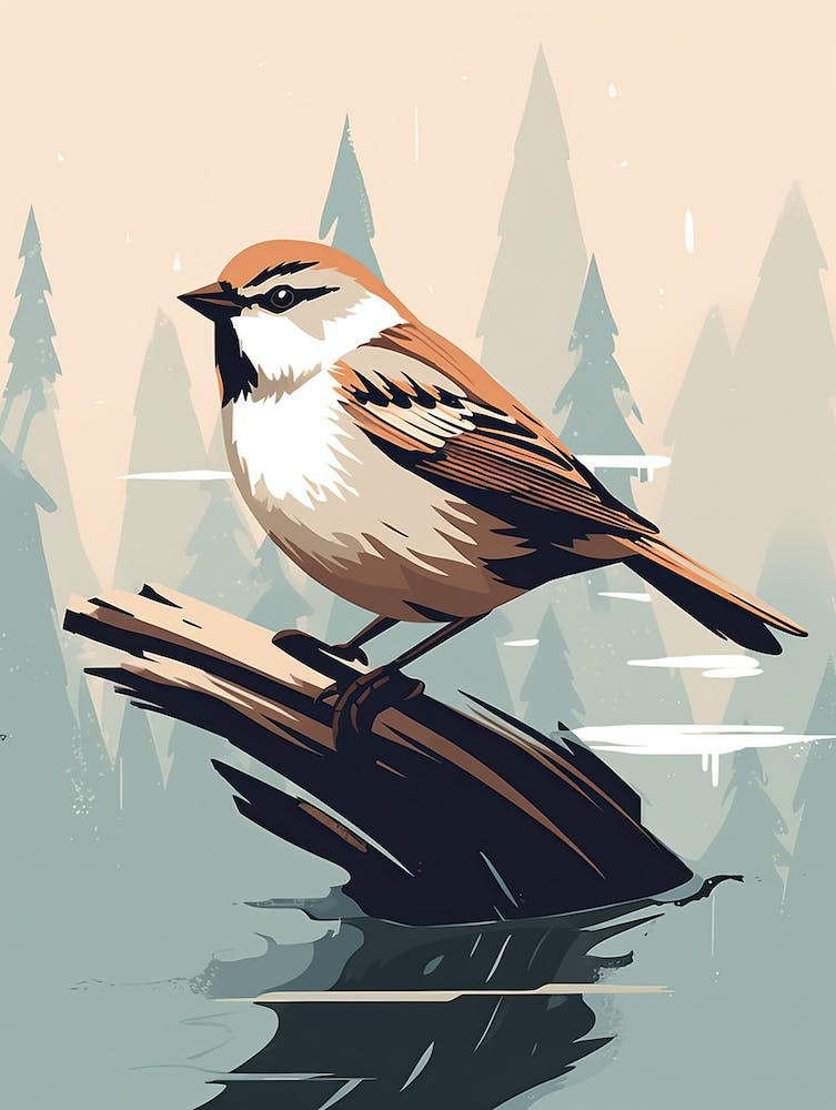 Vogel auf einem Ast 1