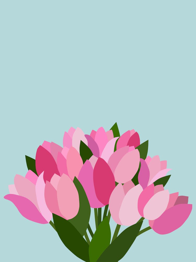 Frische Tulpen - Sanftes Blau