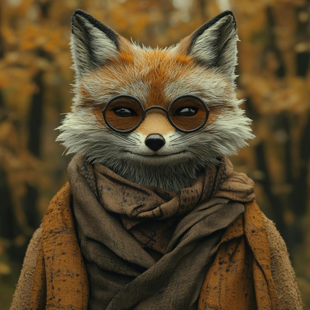 Fox In Glasses Art