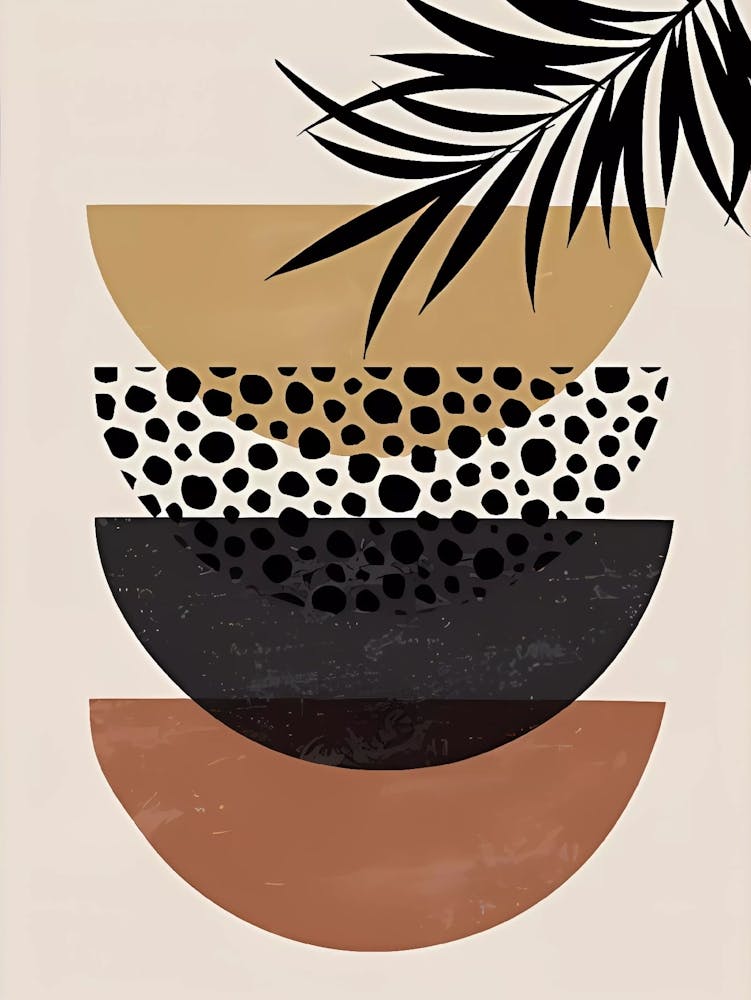 Boho half circle print