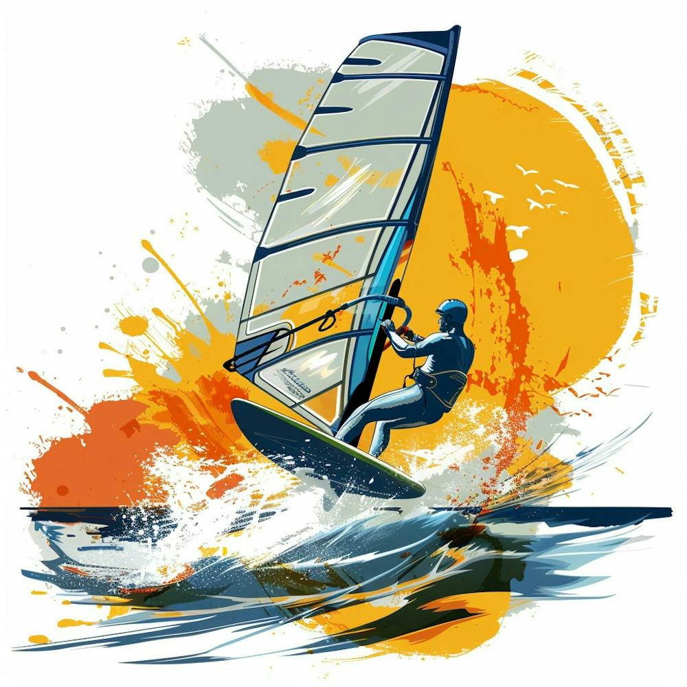 A Windsurfing Vector Design Illustration 1718707331 3