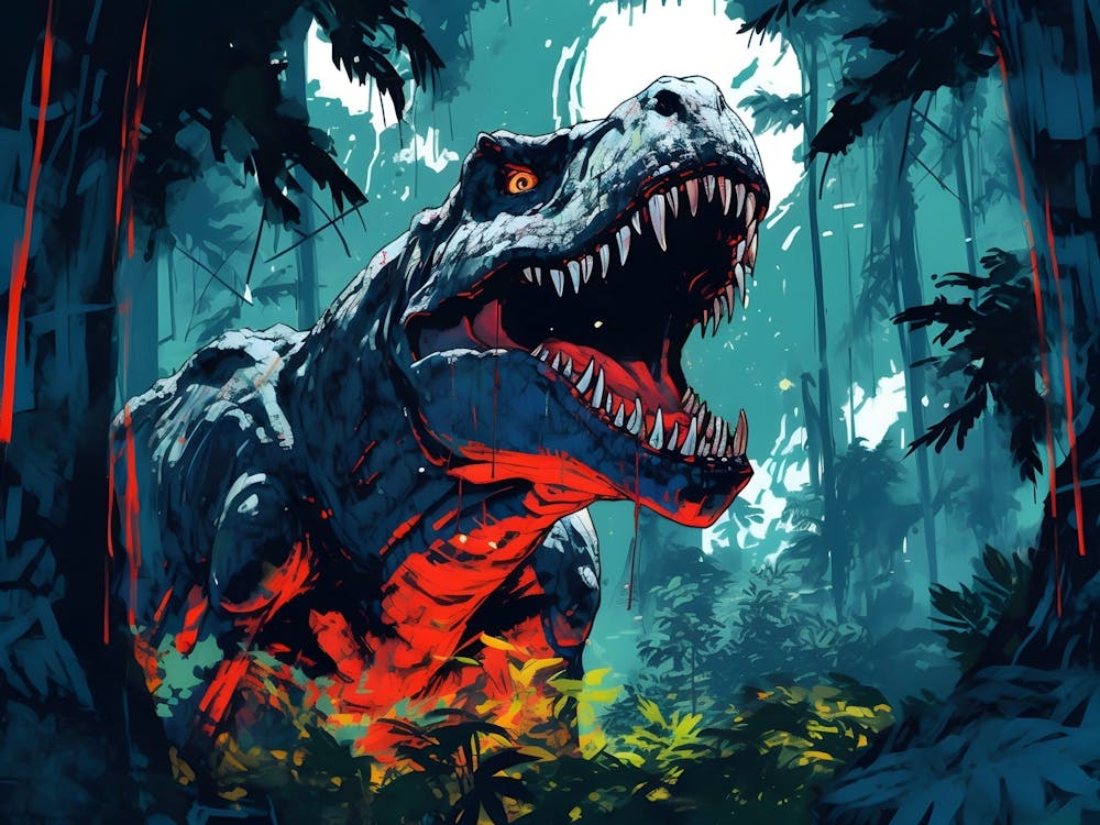 T - Rex In The Forest