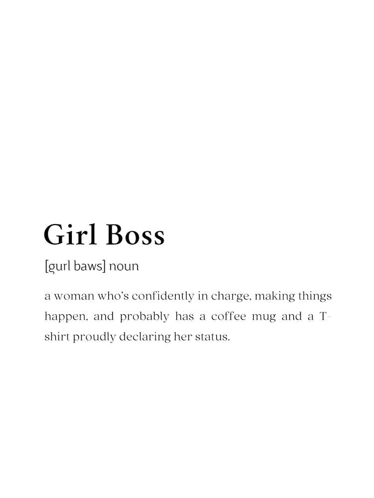Girl Boss Funny Definition Wall
