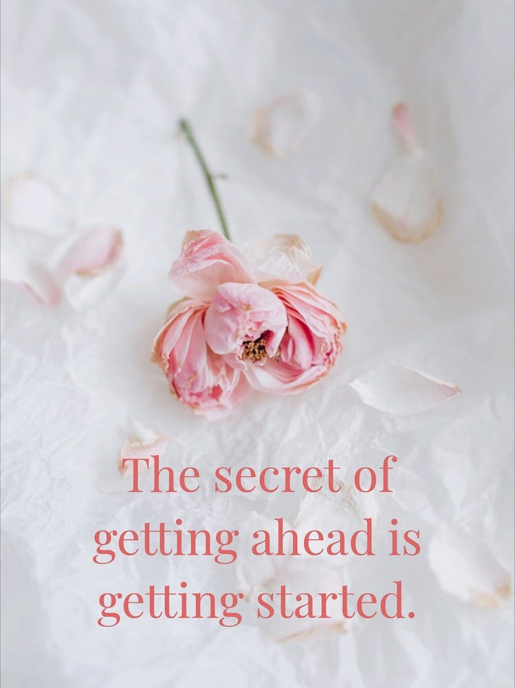 Secret Of Getting Ahead Is Getting Started 1