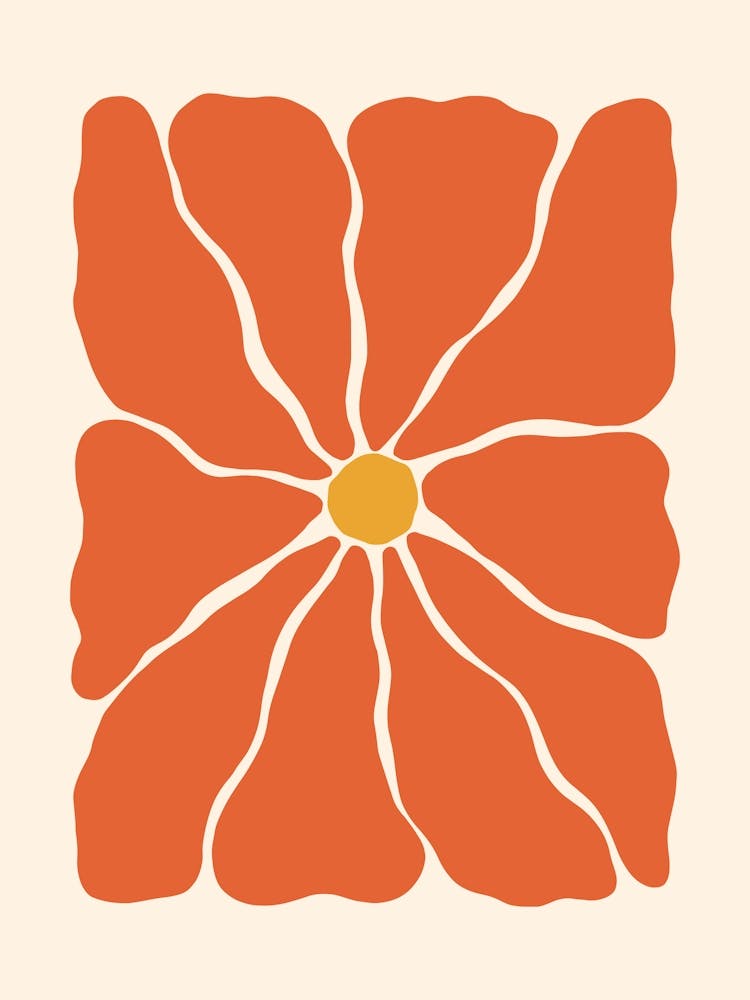 Abstract Flower 01 - Red