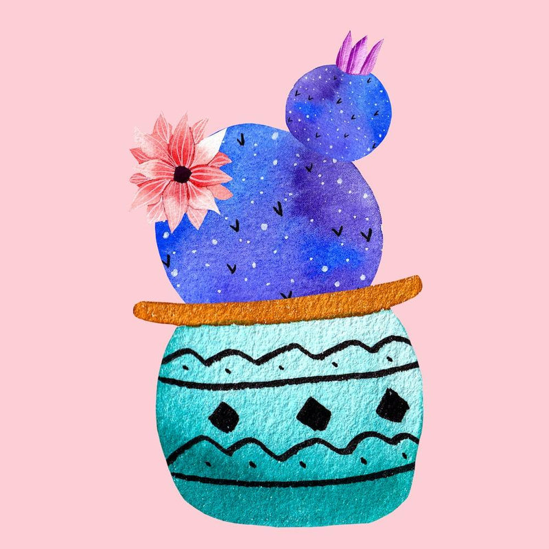 Green Pot And Galaxy Cacti Square
