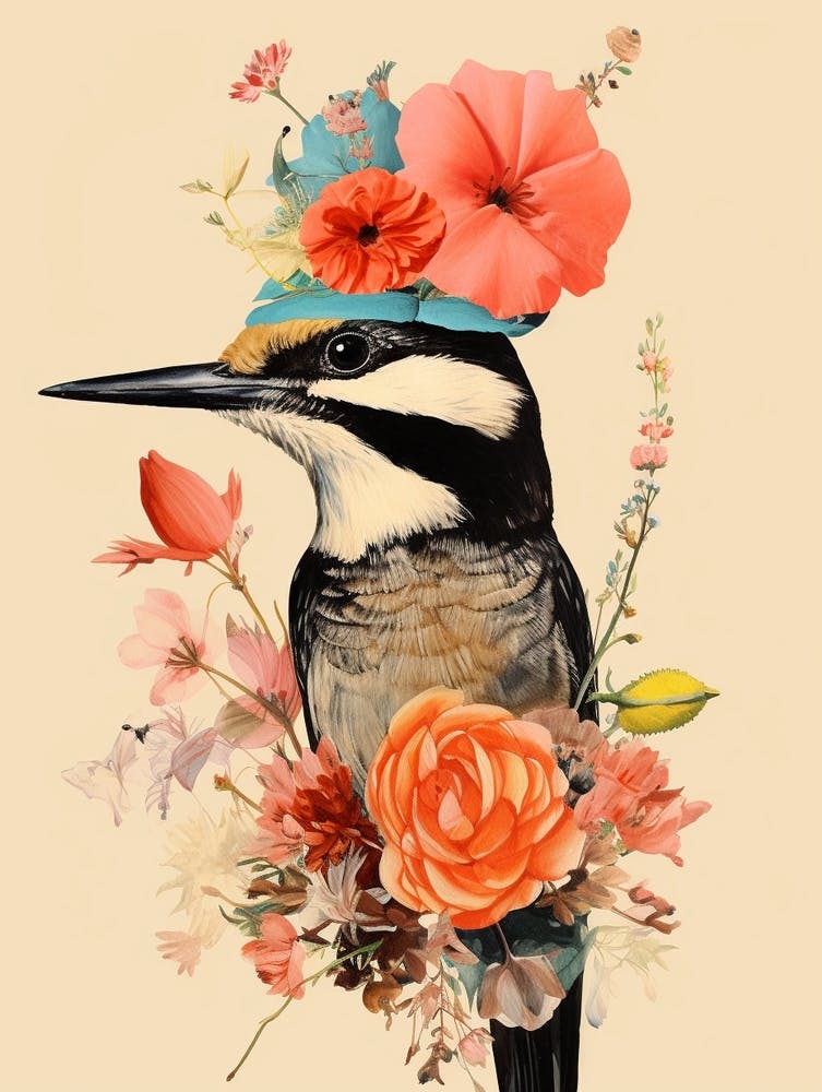 Bird With A Flower Crown Chimney Swift 2