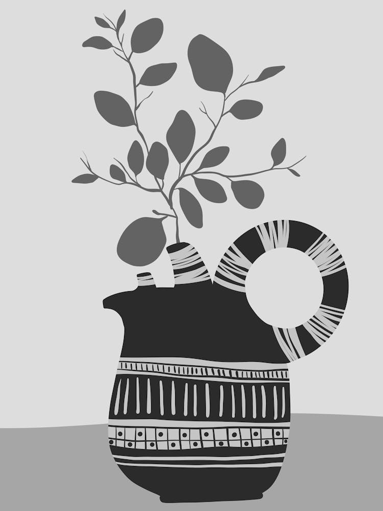 Black And White Teapot