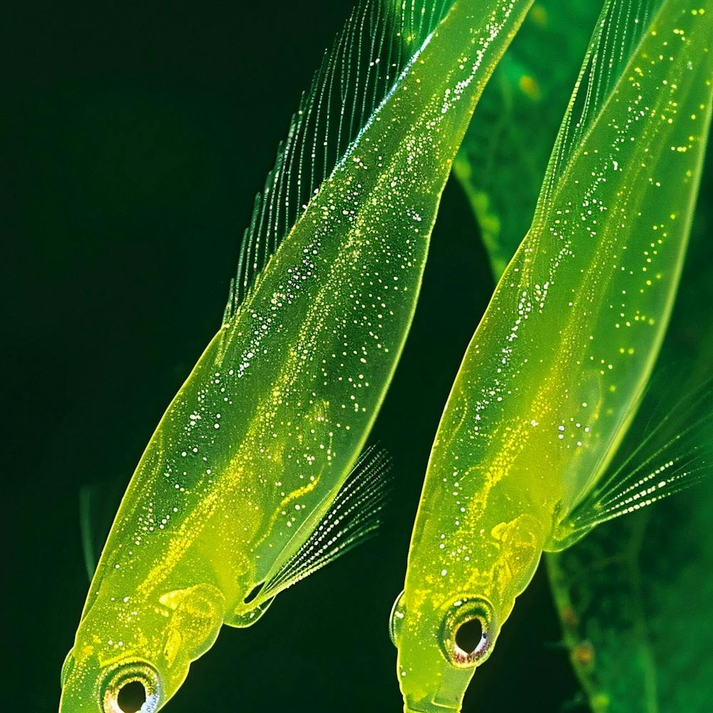 Two Green Fishes
