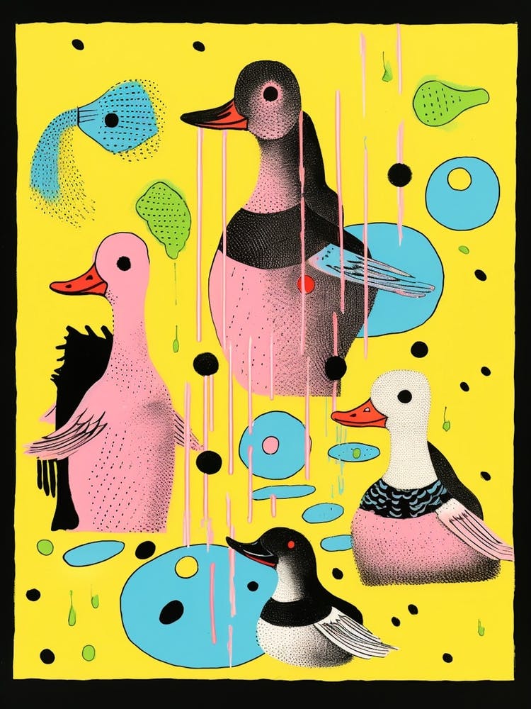 Geometric Abstract Duckling Yellow