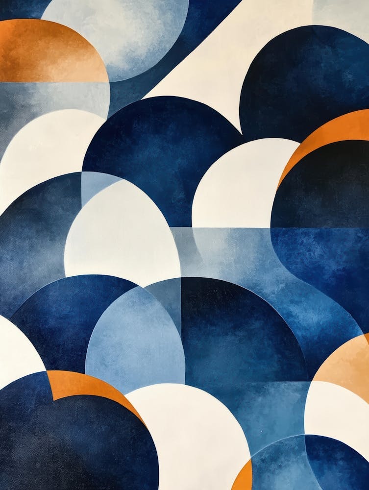 Blue And Orange Abstract Painting