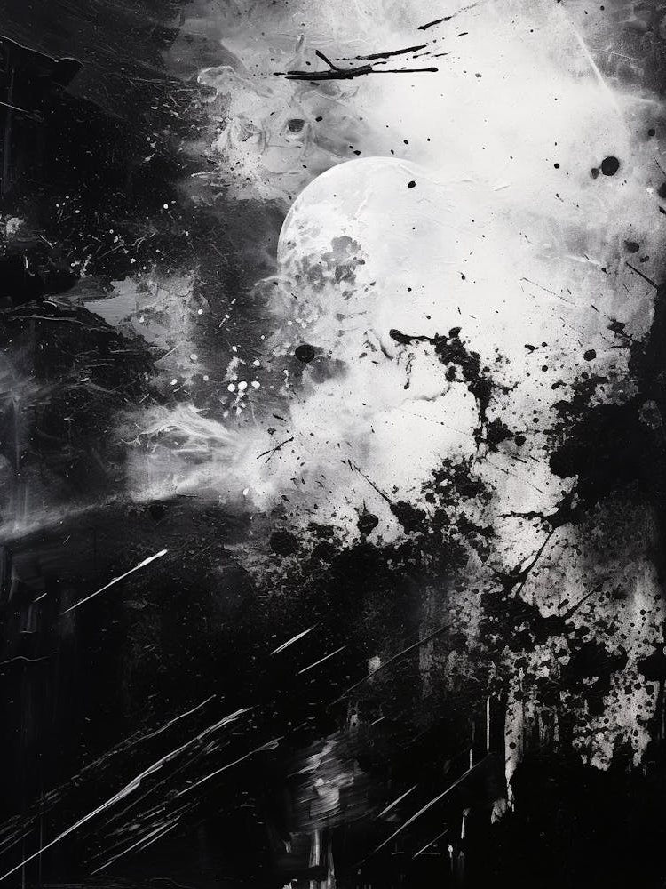 Space Abstract Black And White 5