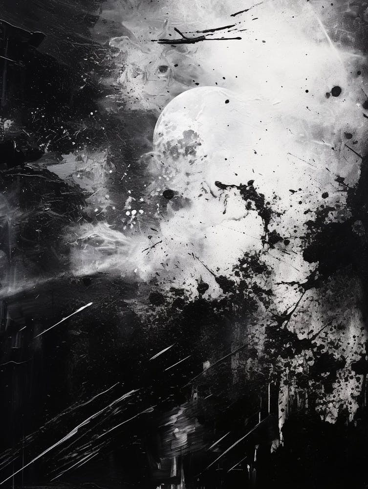 Space Abstract Black And White 5