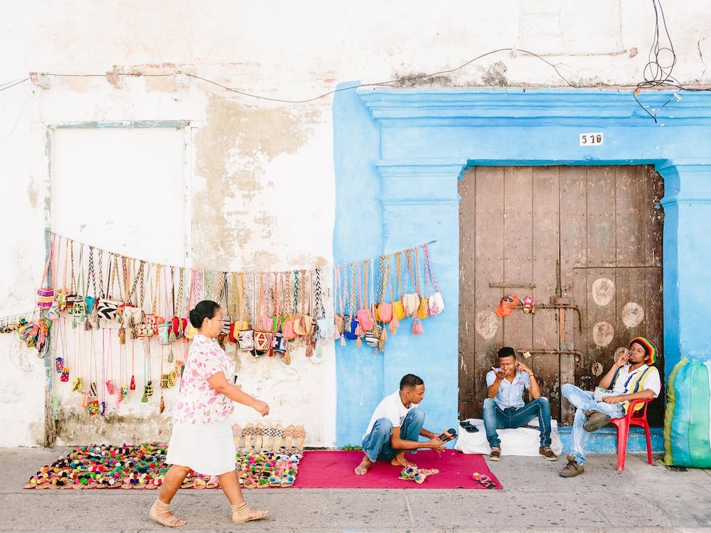 Cartagena Kolumbien Blau