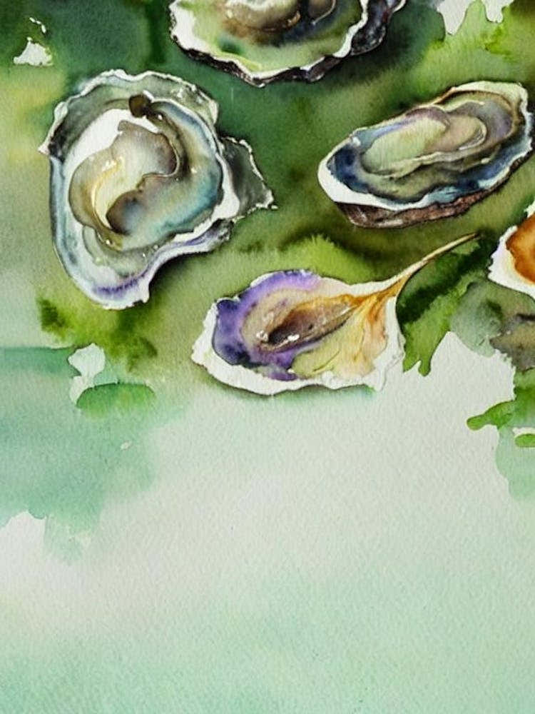 Oysters Storybook Watercolour