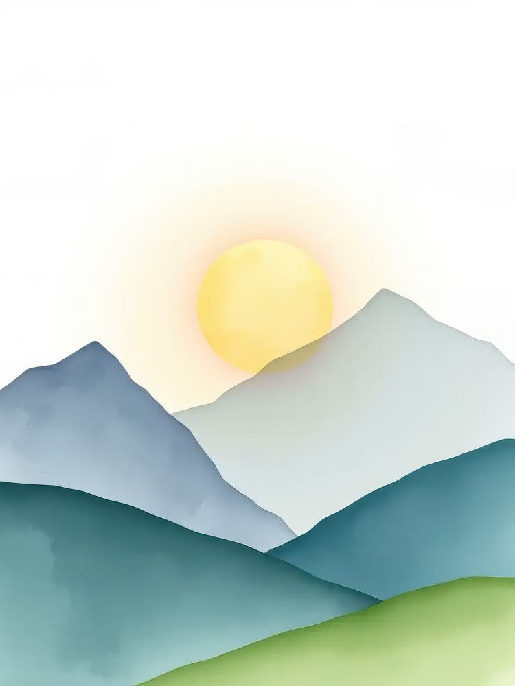 Watercolor Mountains 5