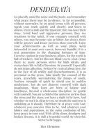 Desiderata (white tone)