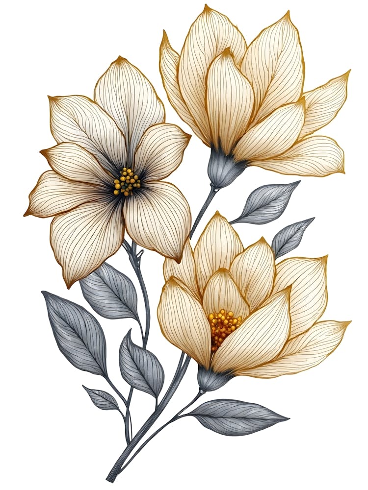 White Magnolia Flowers