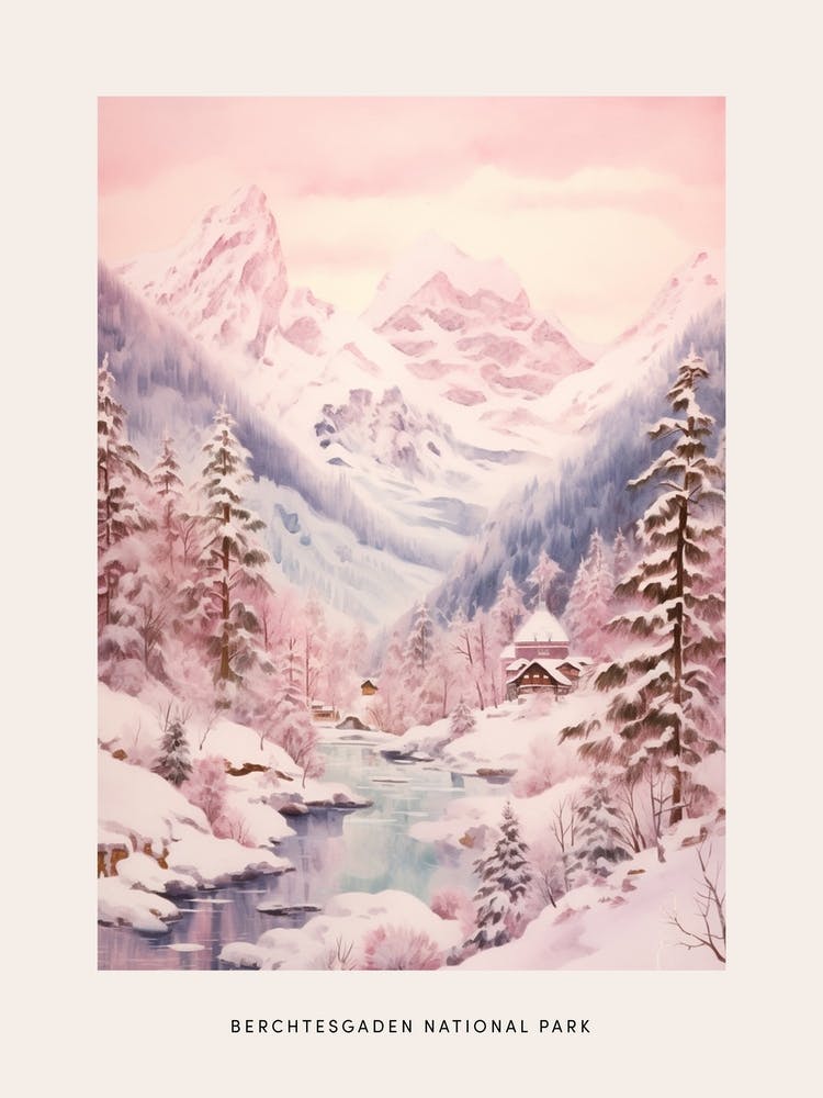 Dreamy Winter National Park Poster  Berchtesgaden National Park Germany 3