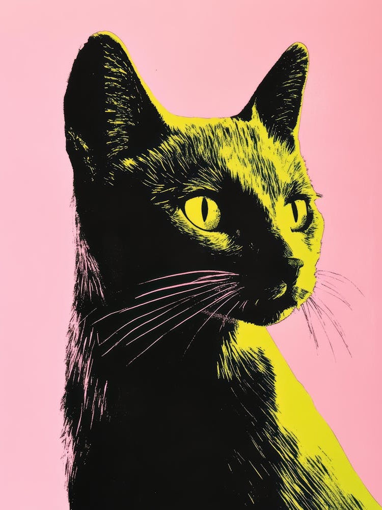 Cat On A Pink Background 3