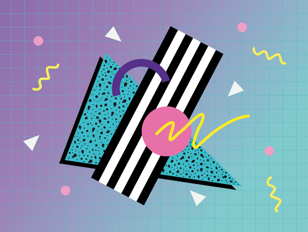 Memphis Pattern 80s Retro Synthwave 90s Abstract Art