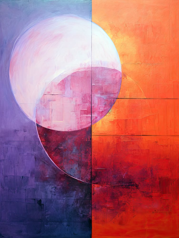 Moon in Bauhaus style