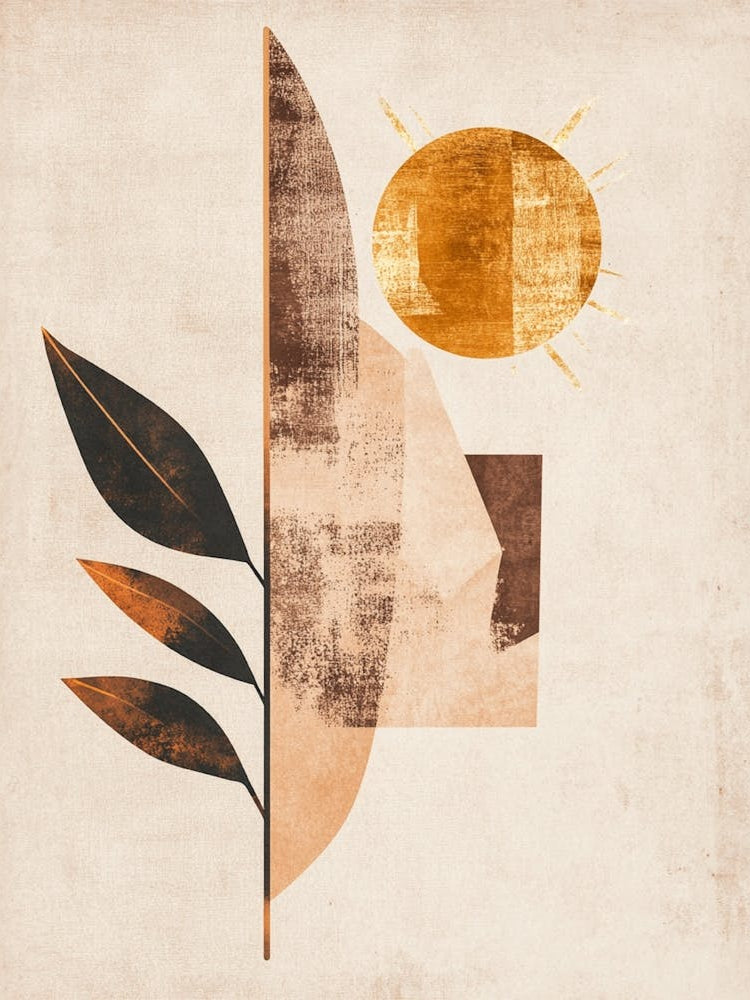 Sun And Leaves Canvas Print 5