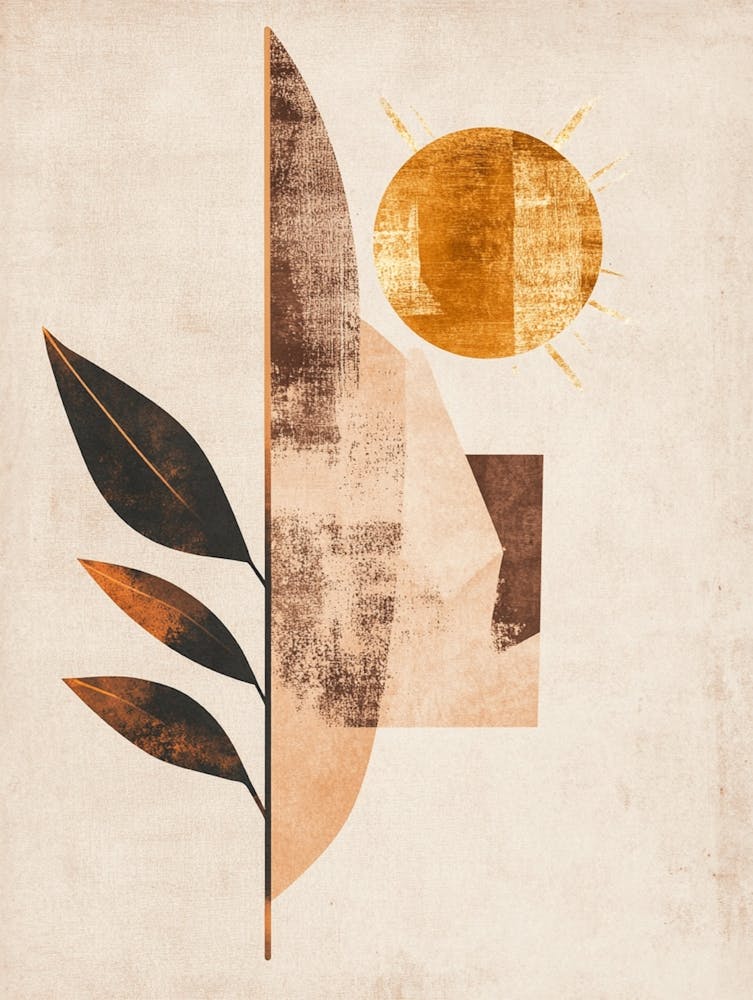 Sun And Leaves Canvas Print 5