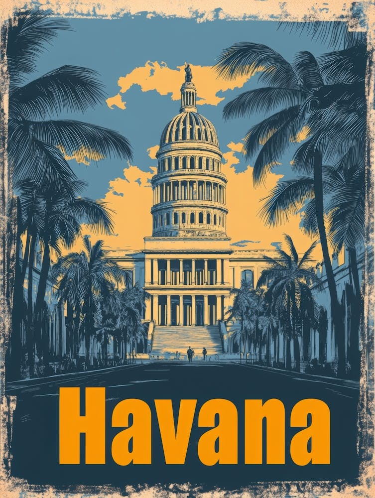 Aihrgdesign A Retro Travel Poster For Havana 4