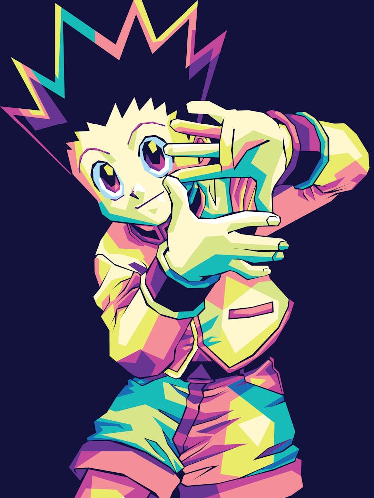 Gon Freecss Pop Art Wpap Fullcollor1