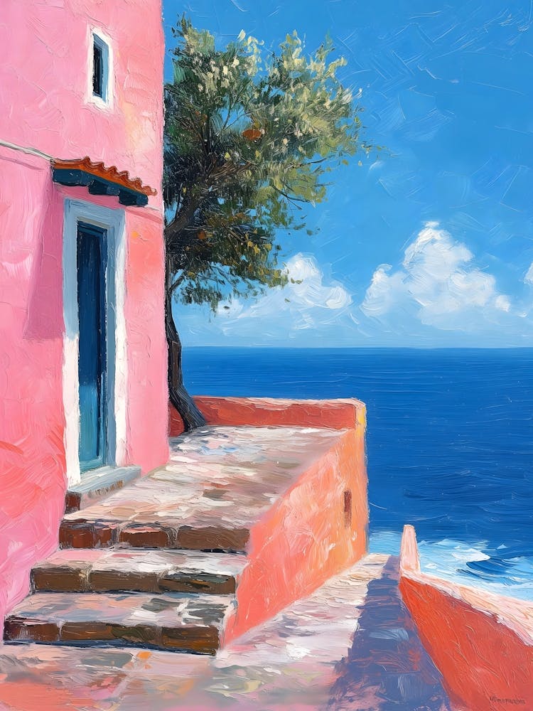 Pink House By The Sea
