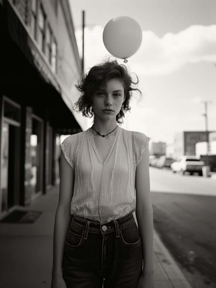 Woman Portrait Austin, Black And White Analogue Photograph 2