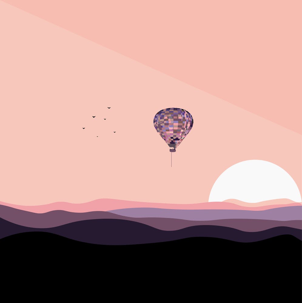 Hot Air Balloon In The Sky