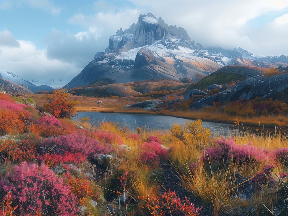 Beauty Of Torres Del Paine National Park In Chile As The First Rays Of Sunlight Kiss The Towering Peaks Of The Paine Massif 1