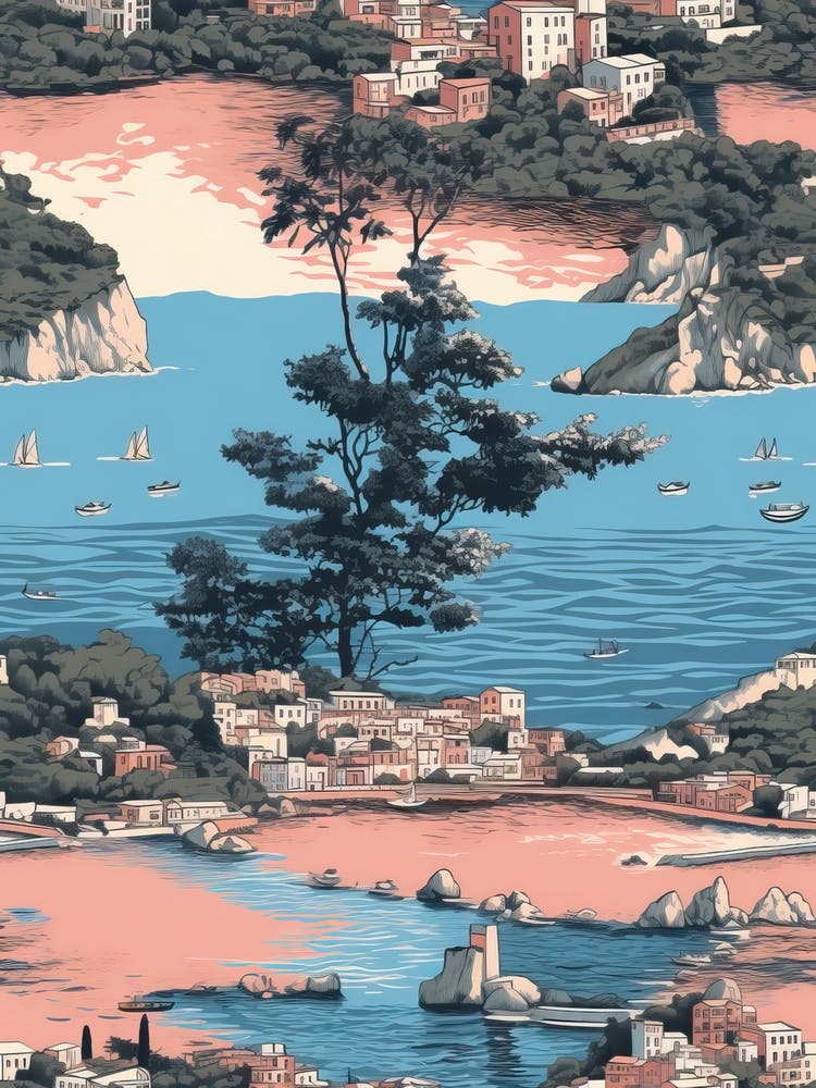 Amalfi Coast, Italy, Inspired Travel Pattern 4