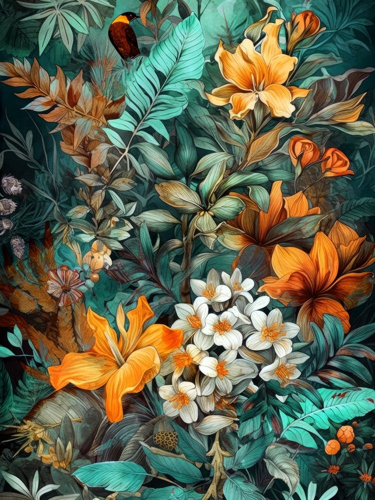 Tropical Flowers And Butterflies flora nature flowers