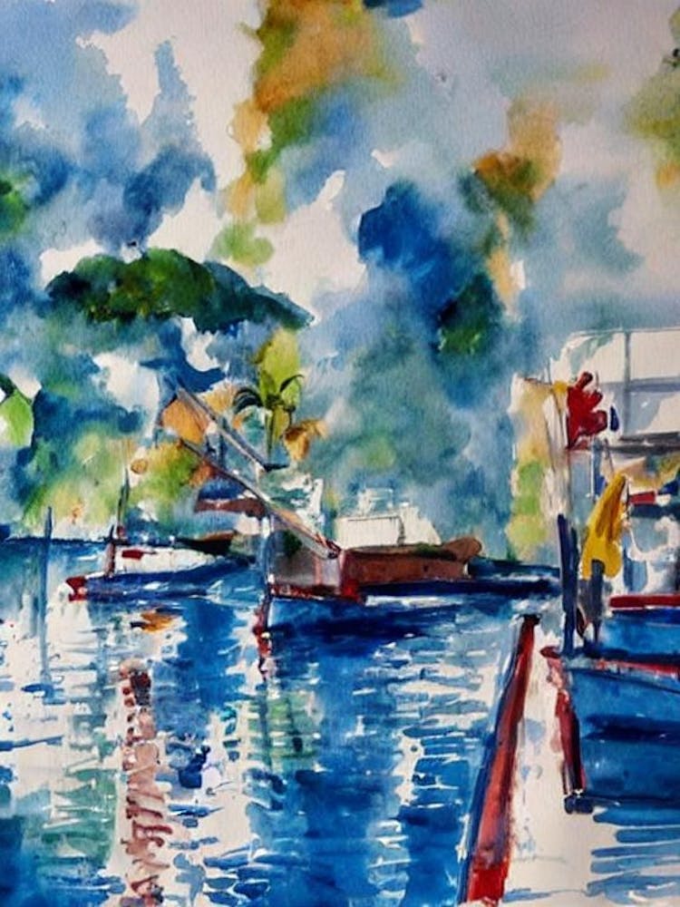 Port Of Cayenne French Guiana Abstract Block harbour
