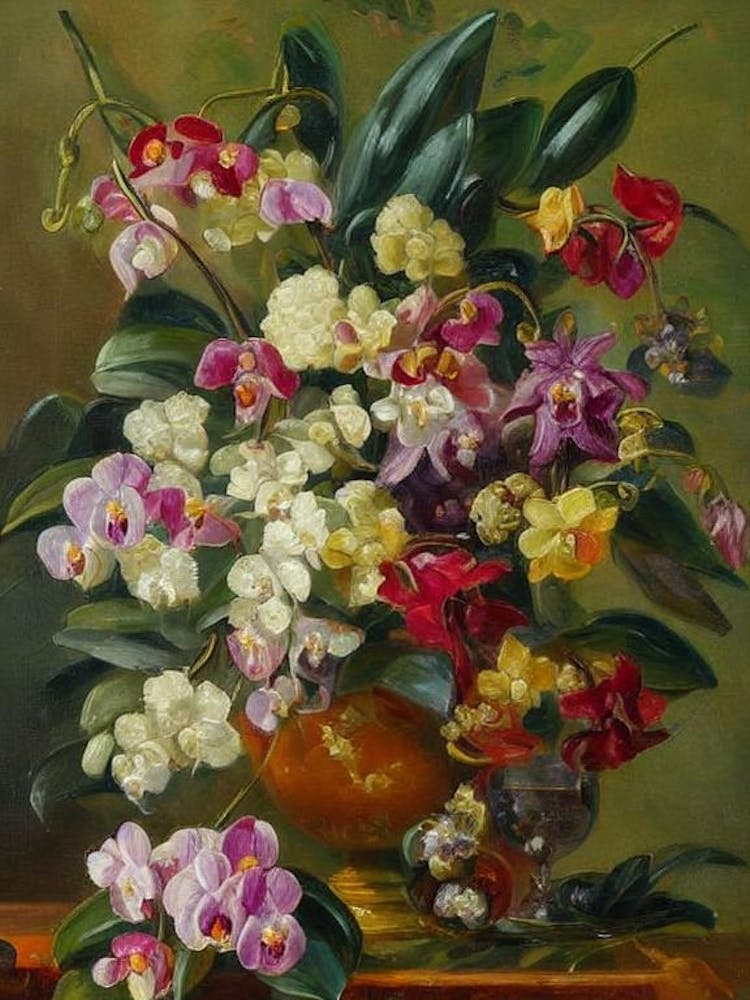 Orchids Painting 4 Flower