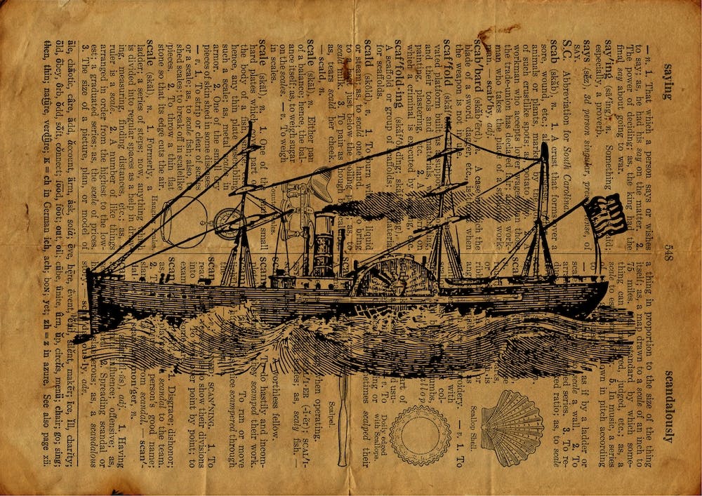 Steam Boat On Rough Waters