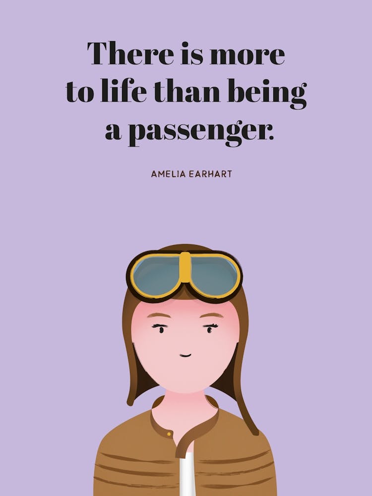 Inspirational people print – Amelia Earhart