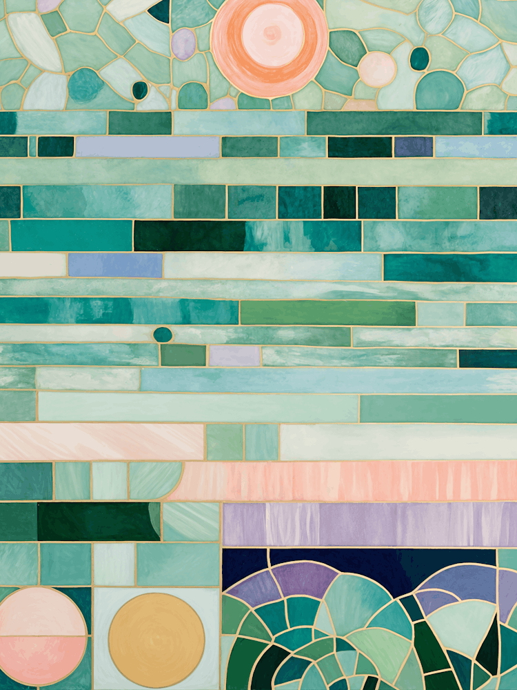 Mosaic Ocean Sunrise no3